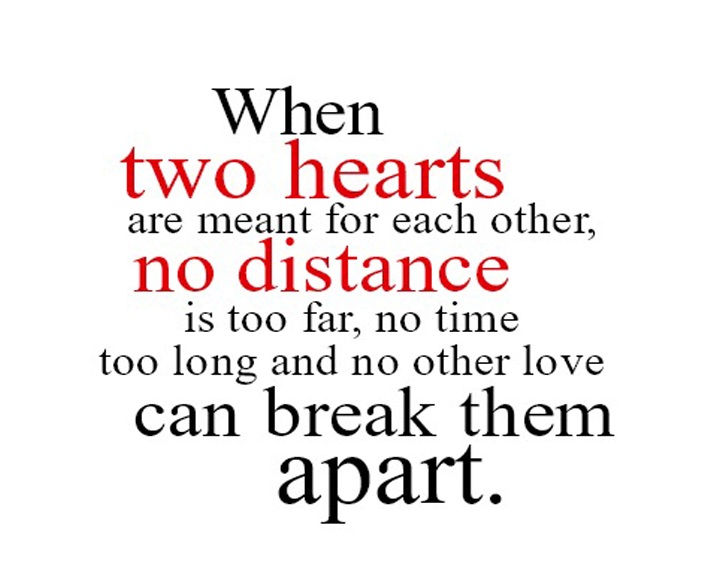 Love messages and distance Love Touching